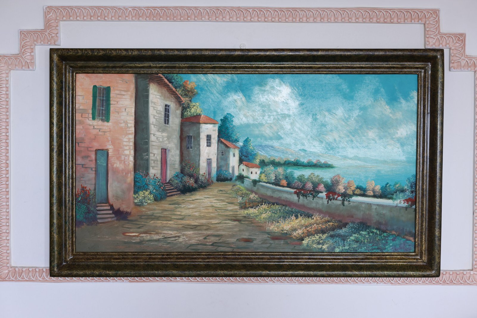 Painting of old village