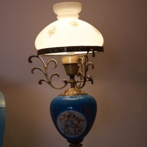 Italian Bronze Ceramic lampader
